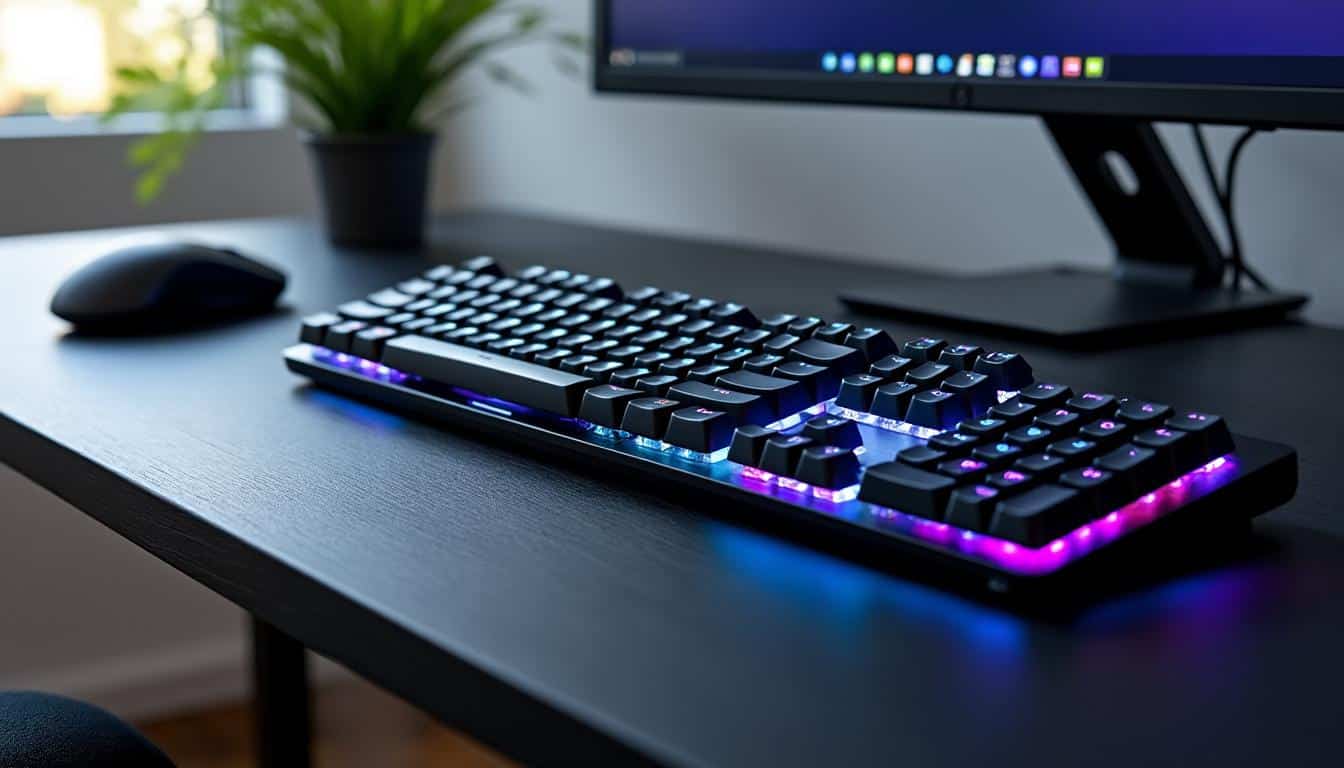 découvrez comment un clavier mécanique peut améliorer la précision de frappe sur votre ordinateur de travail pour une productivité optimale.