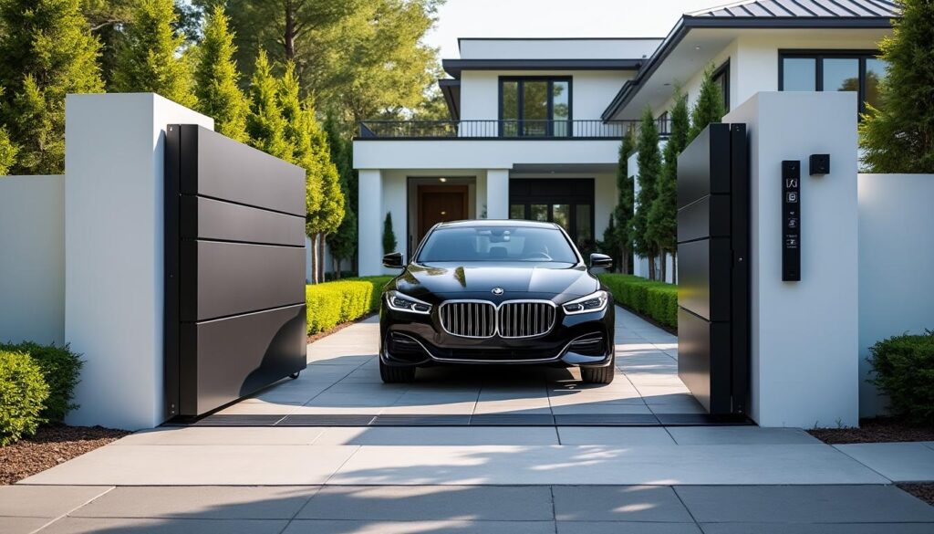 découvrez comment un portail motorisé simplifie l'accès des véhicules à votre maison, alliant confort, sécurité et modernité pour votre entrée.