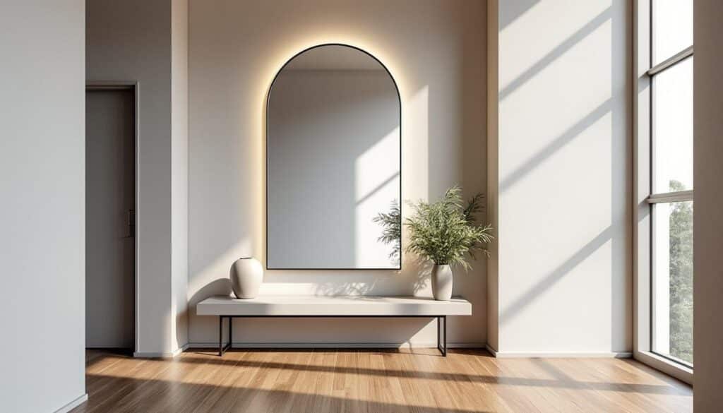 découvrez comment un miroir d'entrée peut améliorer la luminosité de vos couloirs et transformer l'ambiance de votre maison.