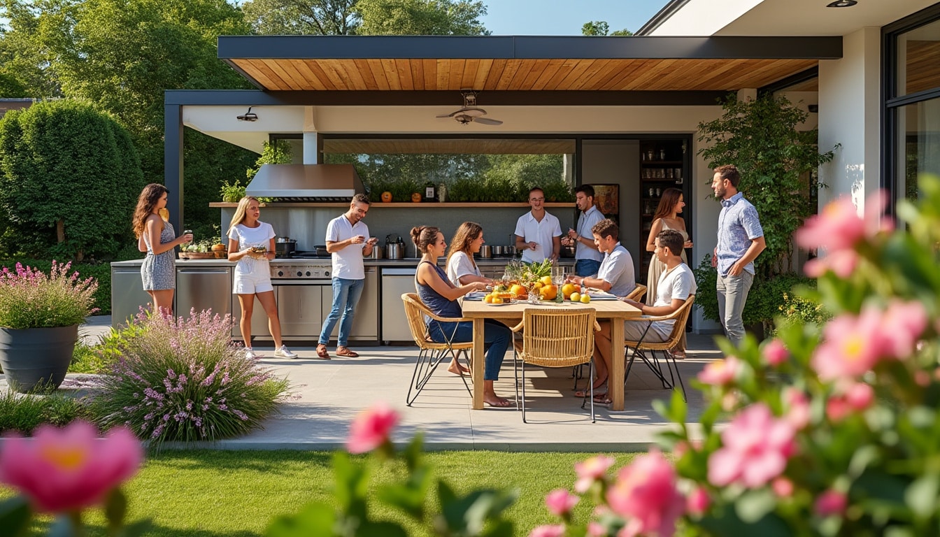 découvrez comment la cuisine d'été transforme votre jardin en un espace convivial pour partager des moments uniques en famille et entre amis.