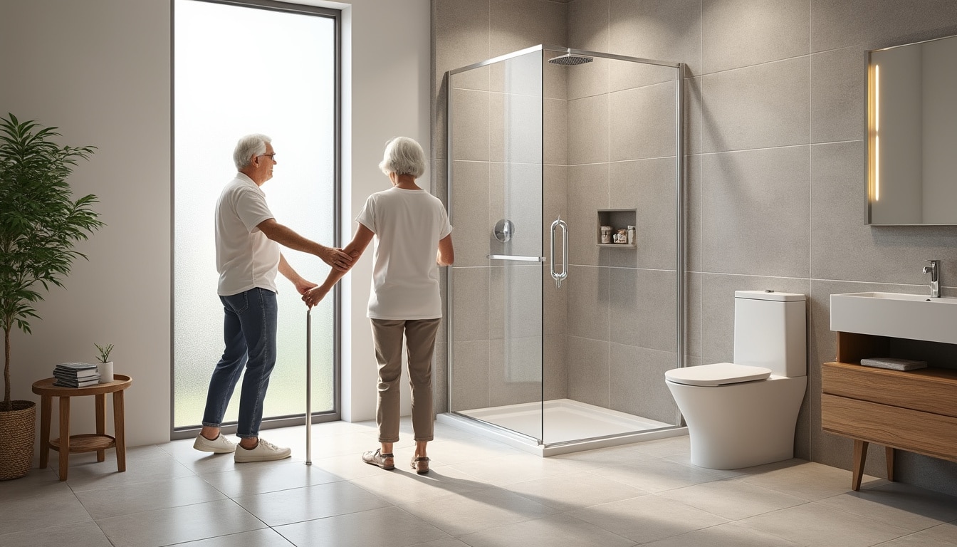 découvrez comment la douche à l'italienne améliore l'accessibilité pour les seniors, offrant sécurité et confort dans votre maison.