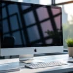 l’écran mat de l’ordinateur de bureau réduit efficacement les reflets gênants, offrant un confort visuel optimal pour une meilleure concentration et productivité.