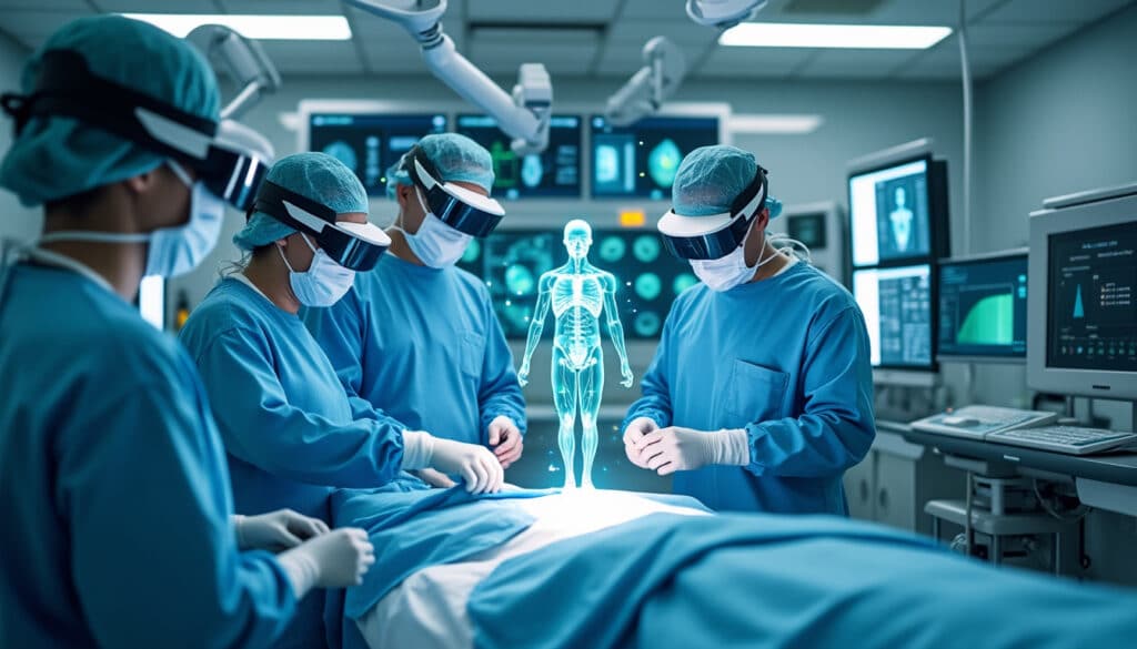 découvrez comment la réalité augmentée révolutionne la chirurgie high-tech en assistant les chirurgiens pour plus de précision et de sécurité.