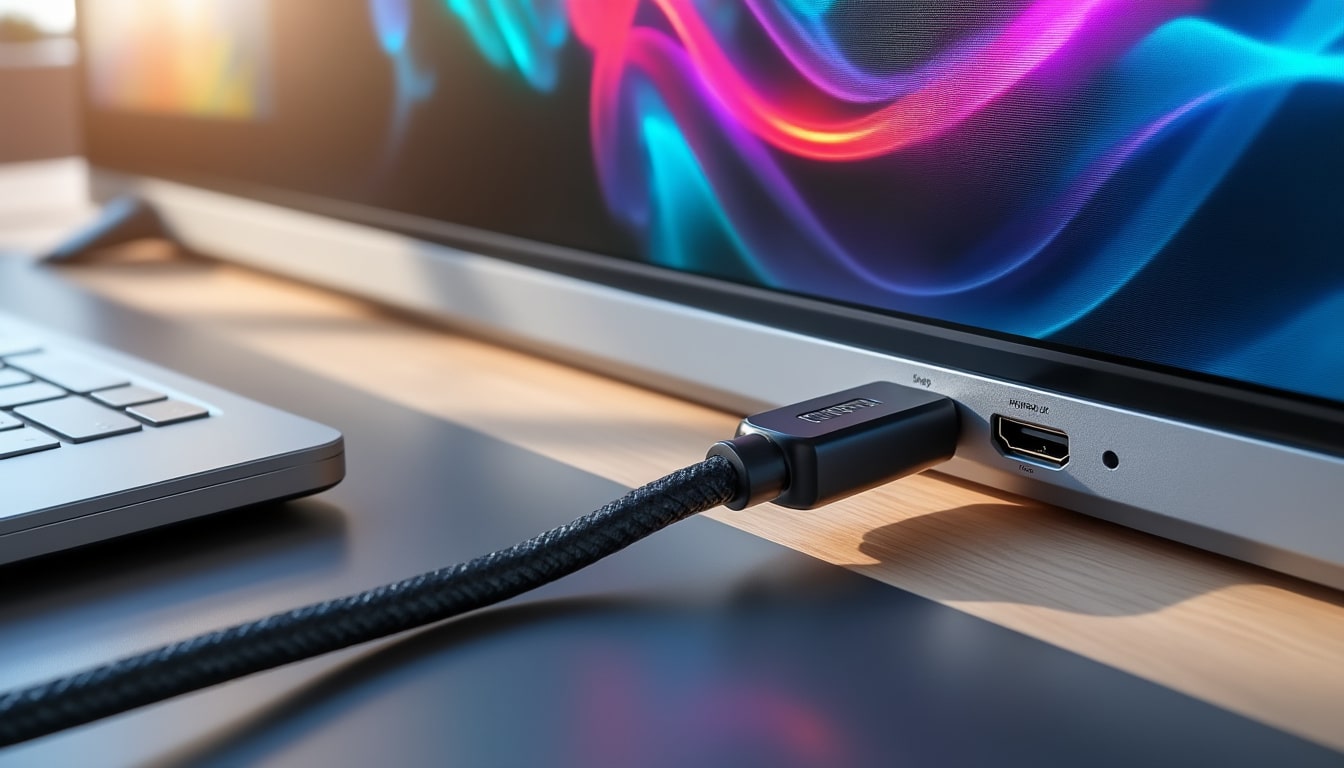 découvrez comment le port hdmi permet de connecter facilement votre ordinateur portable à une télévision 4k pour une expérience visuelle exceptionnelle.